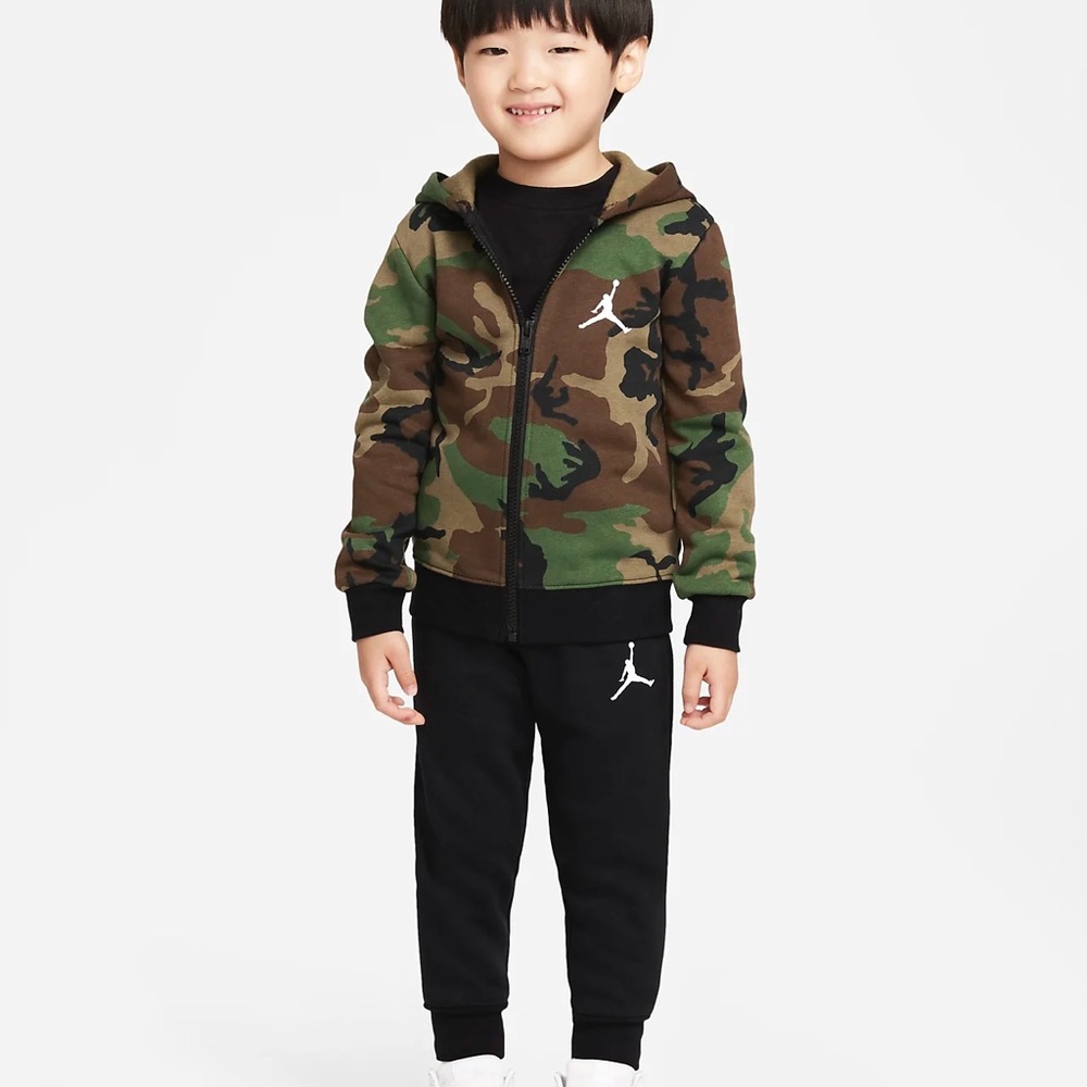 Jordan Jumpman Green and Black Camo Toddler Hoodie and Pants Set